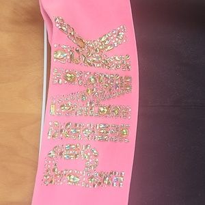 VS PINK Jewel Embellished YOGA Pants Juniors Size S/P 11/13